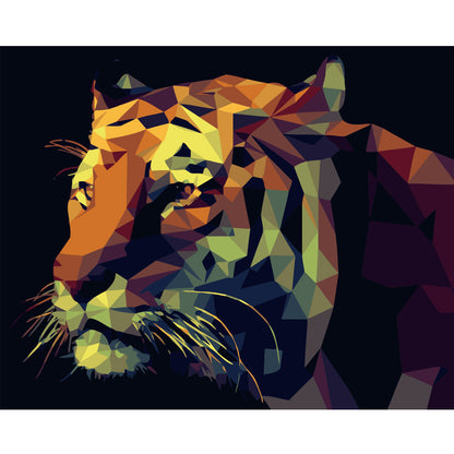 Geometric Tiger Portrait - 40x50 cm paint by numbers kit