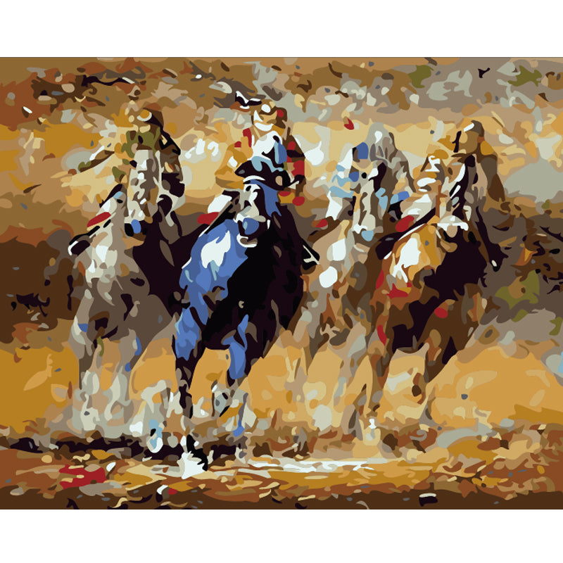 Galloping Horse Riders - 40x50 cm paint by numbers kit