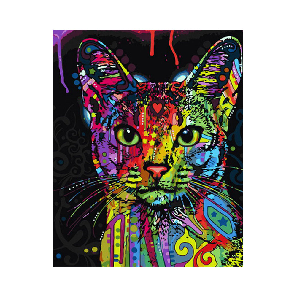 Colorful Pop Art Cat - 40x50 cm paint by numbers kit