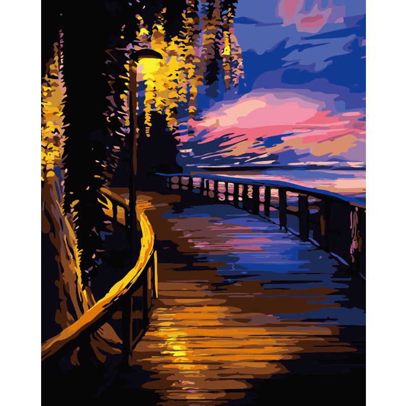 Lantern Walk at Sunset - 40x50 cm paint by numbers kit
