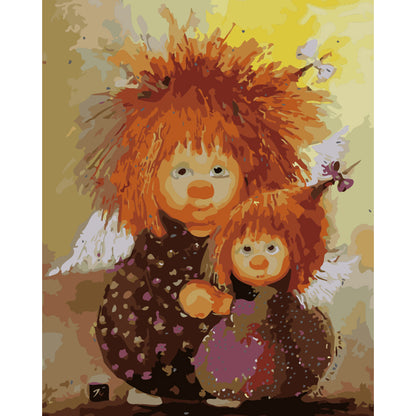 Whimsical Hedgehog Family - 40x50 cm paint by numbers kit