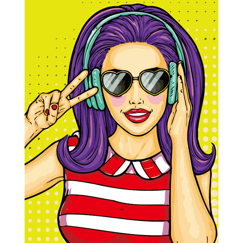 Pop Art Music Lover - 40x50 cm paint by numbers kit