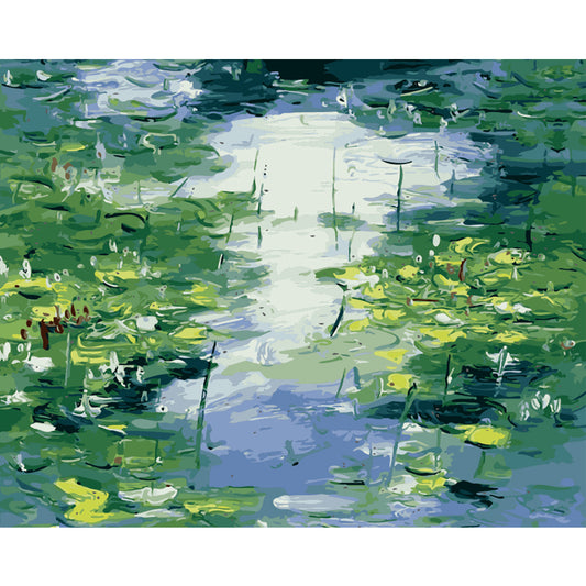Lily Pond Reflections - 40x50 cm paint by numbers kit