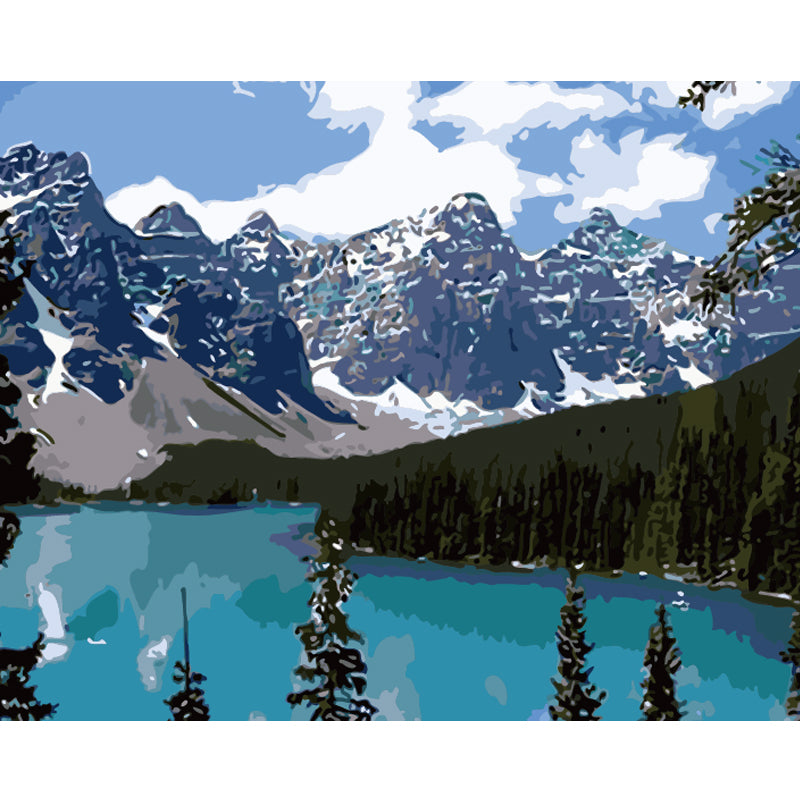 Moraine Lake Panorama - 40x50 cm paint by numbers kit