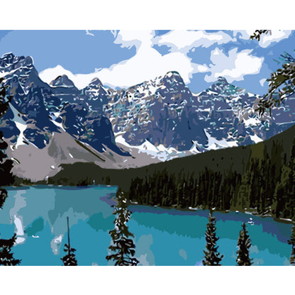 Moraine Lake Panorama - 40x50 cm paint by numbers kit