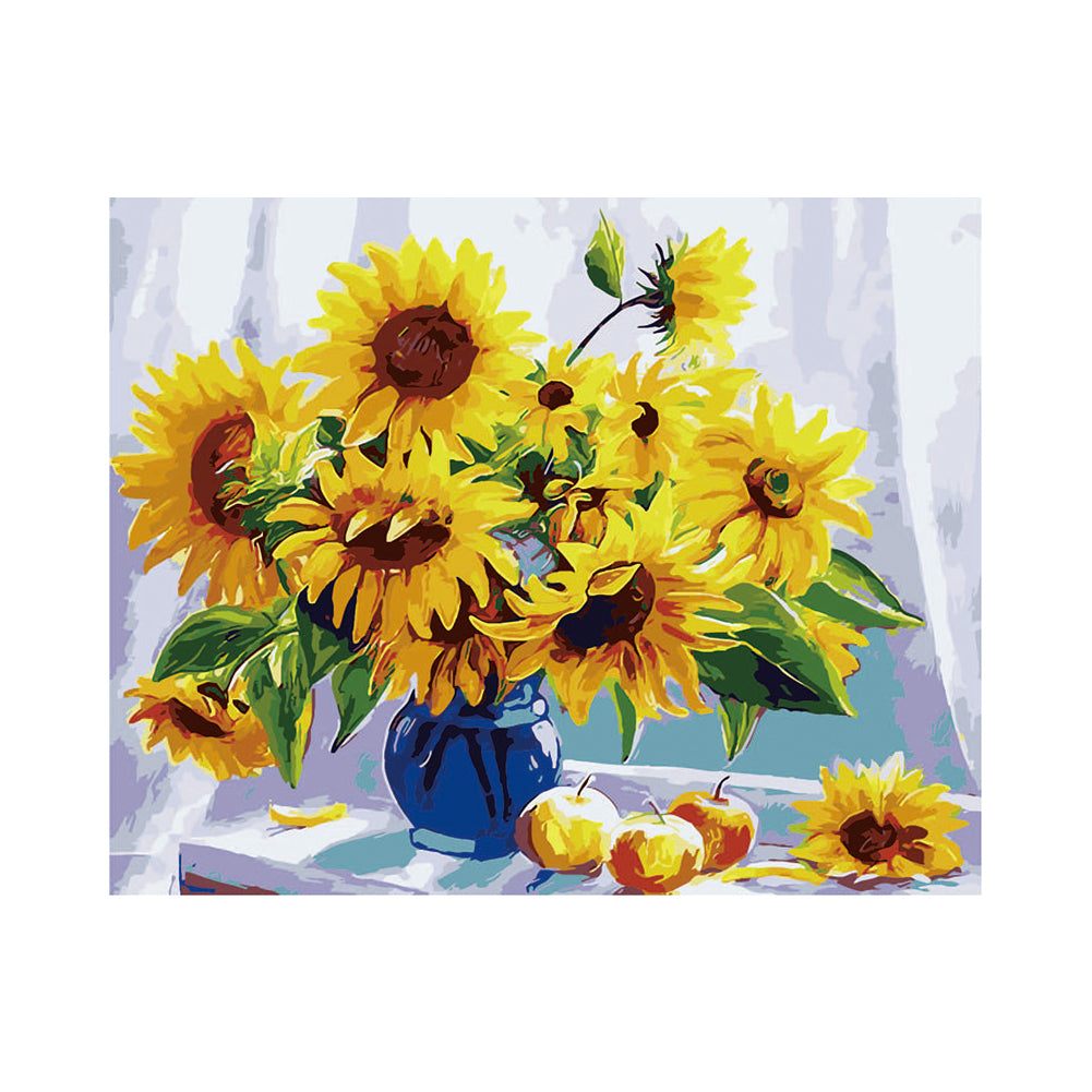 Sunflowers in Blue Vase - 40x50 cm paint by numbers kit