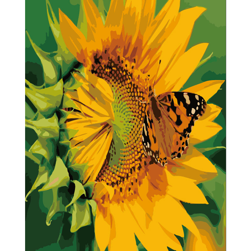 Butterfly on Sunflower - 40x50 cm paint by numbers kit