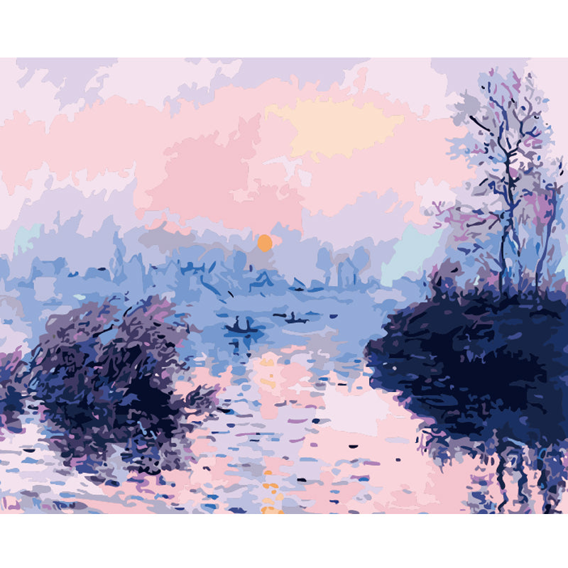 Pastel River at Dawn - 40x50 cm paint by numbers kit