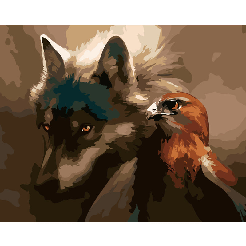 Fox and Robin Companions - 40x50 cm paint by numbers kit