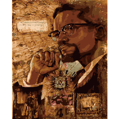 Contemplative Scholar Portrait - 40x50 cm paint by numbers kit