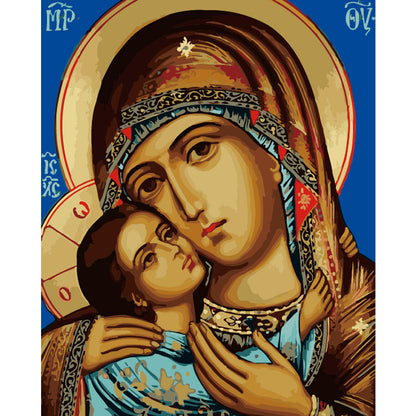 Tender Madonna and Child - 40x50 cm paint by numbers kit