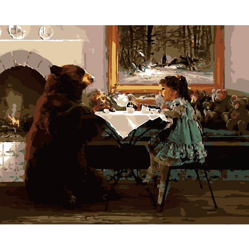 Bear Tea Party - 40x50 cm paint by numbers kit