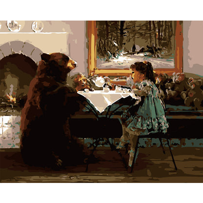 Bear Tea Party - 40x50 cm paint by numbers kit