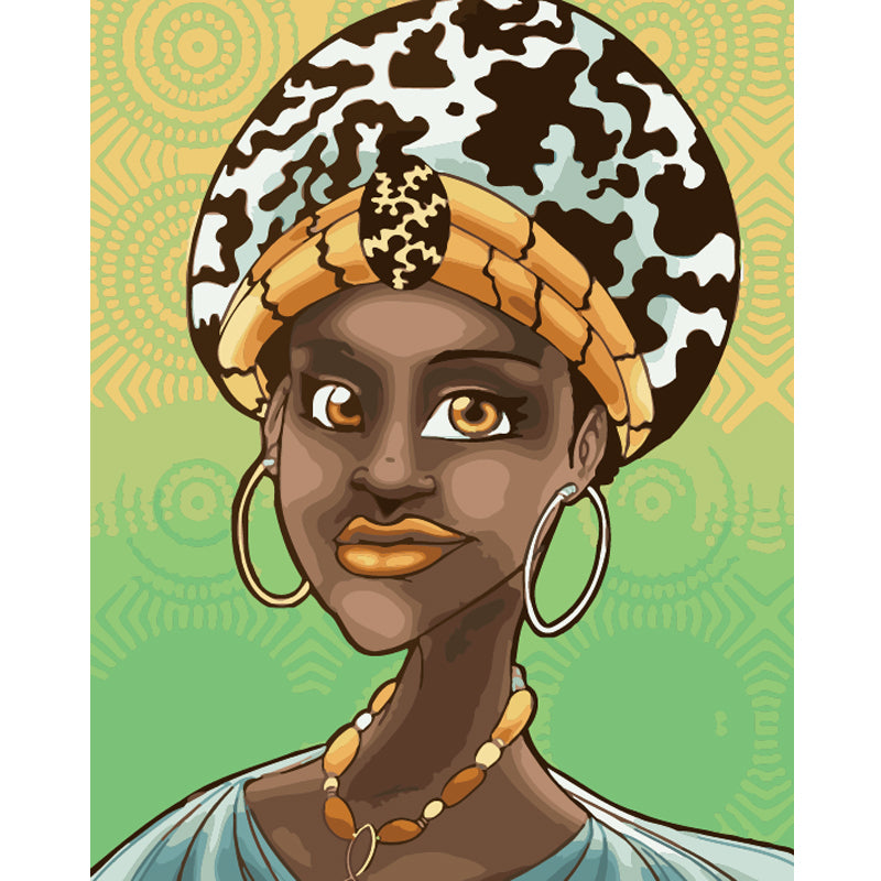 African Beauty Portrait - 40x50 cm paint by numbers kit