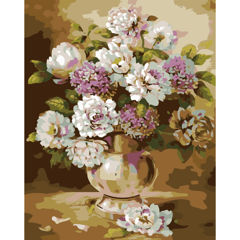 Elegant White Floral Bouquet - 40x50 cm paint by numbers kit