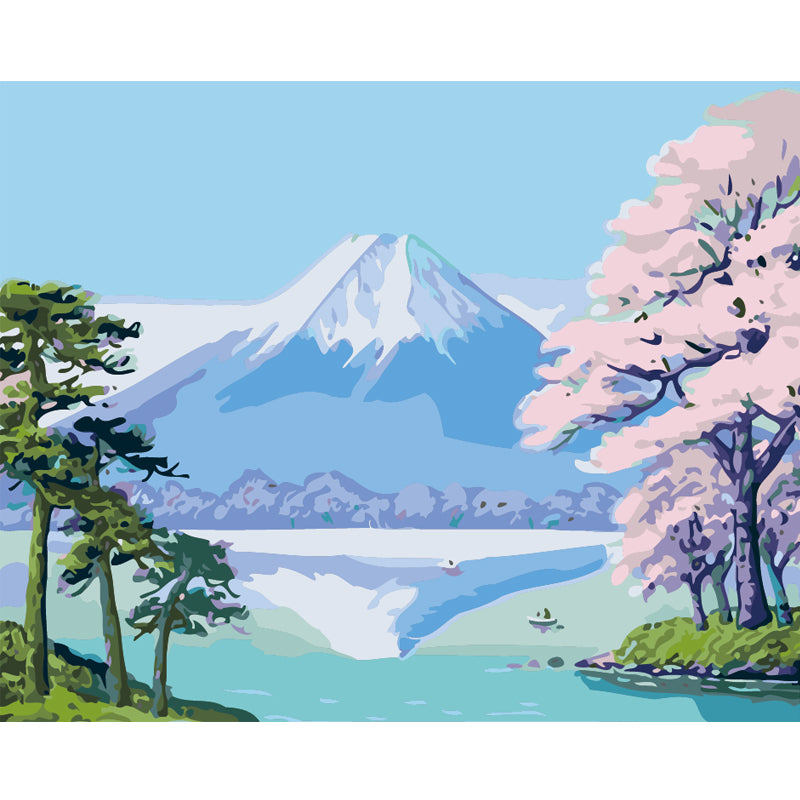 Mount Fuji Cherry Blossoms - 40x50 cm paint by numbers kit