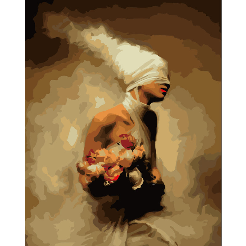 Whirling Dervish with Flowers - 40x50 cm paint by numbers kit