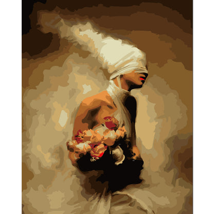Whirling Dervish with Flowers - 40x50 cm paint by numbers kit