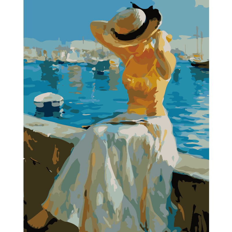 Sunlit Harbor Elegance - 40x50 cm paint by numbers kit