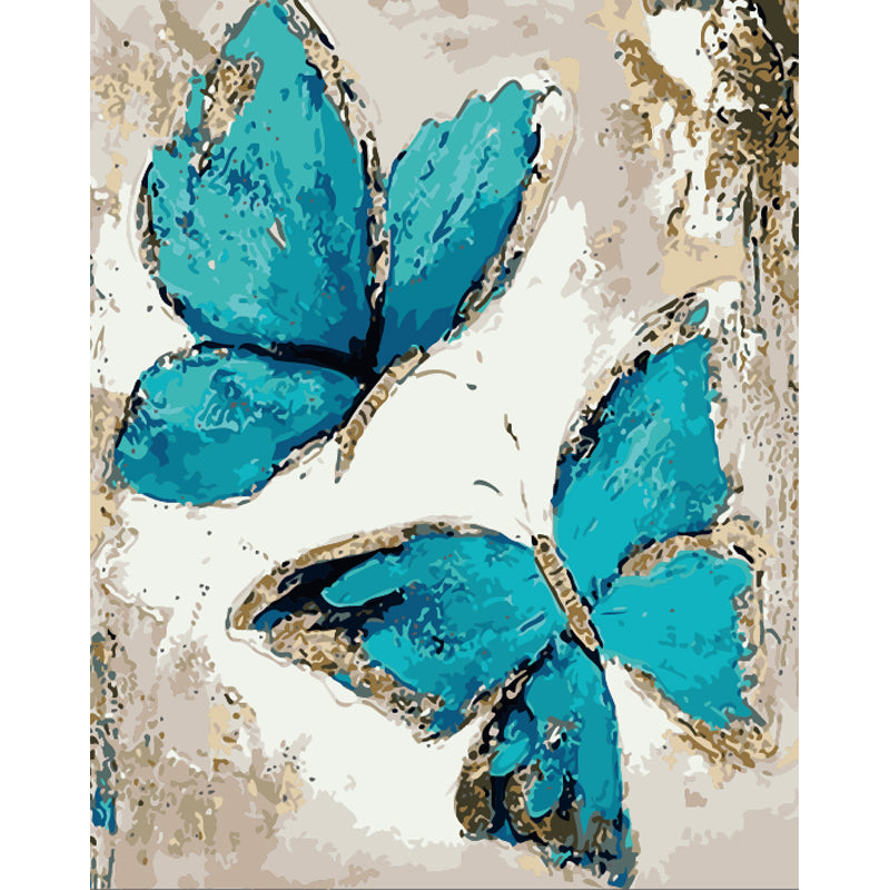 Turquoise Butterfly Trio - 40x50 cm paint by numbers kit