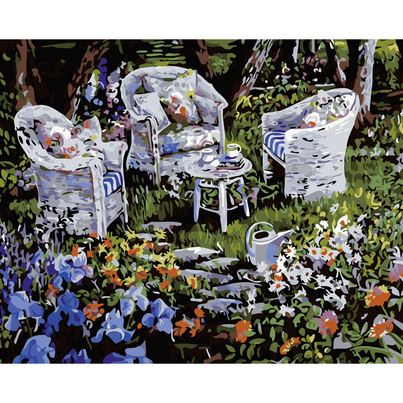 Quiet Garden Tea Corner - 40x50 cm paint by numbers kit