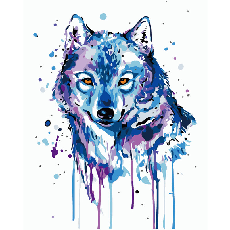 Watercolor Arctic Wolf - 40x50 cm paint by numbers kit