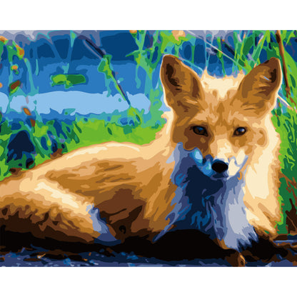 Golden Fox in the Meadow - 40x50 cm paint by numbers kit