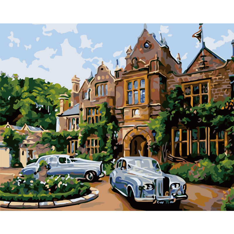 Grand Manor Arrival - 40x50 cm paint by numbers kit