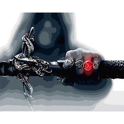 Jeweled Antique Sword - 40x50 cm paint by numbers kit