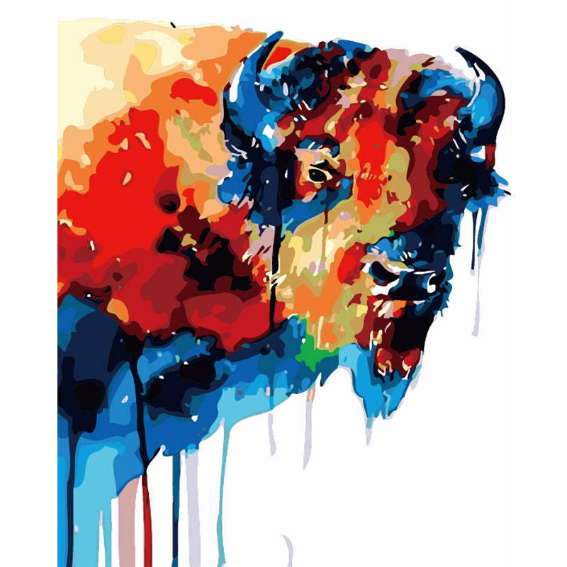 Vibrant Bison Spirit - 40x50 cm paint by numbers kit