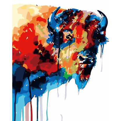 Vibrant Bison Spirit - 40x50 cm paint by numbers kit