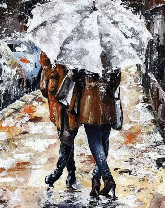 Couple Under Umbrella