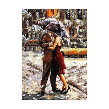 Kiss Beneath the Umbrella - 40x50 cm paint by numbers kit