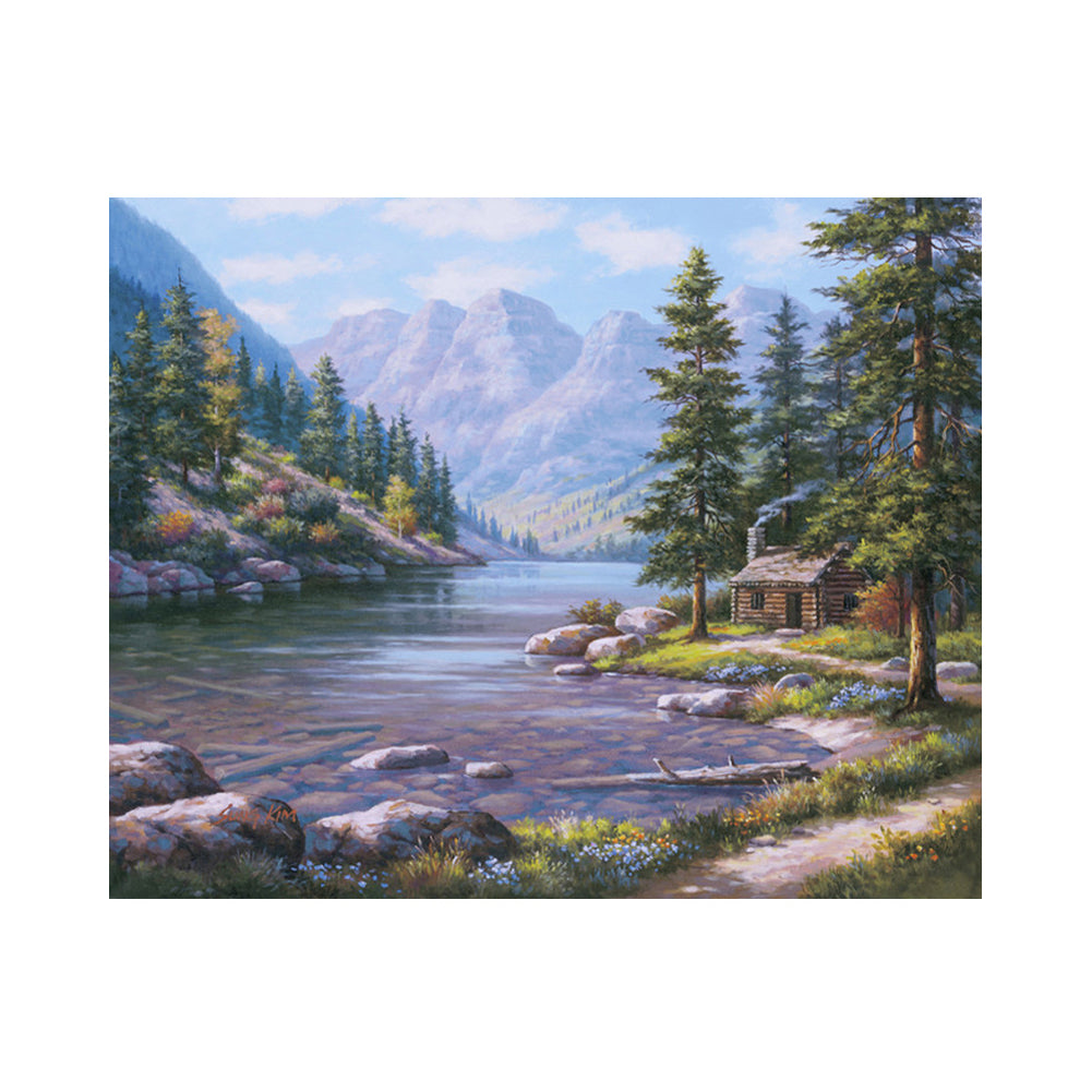 Lakeside Cabin Retreat - 40x50 cm paint by numbers kit