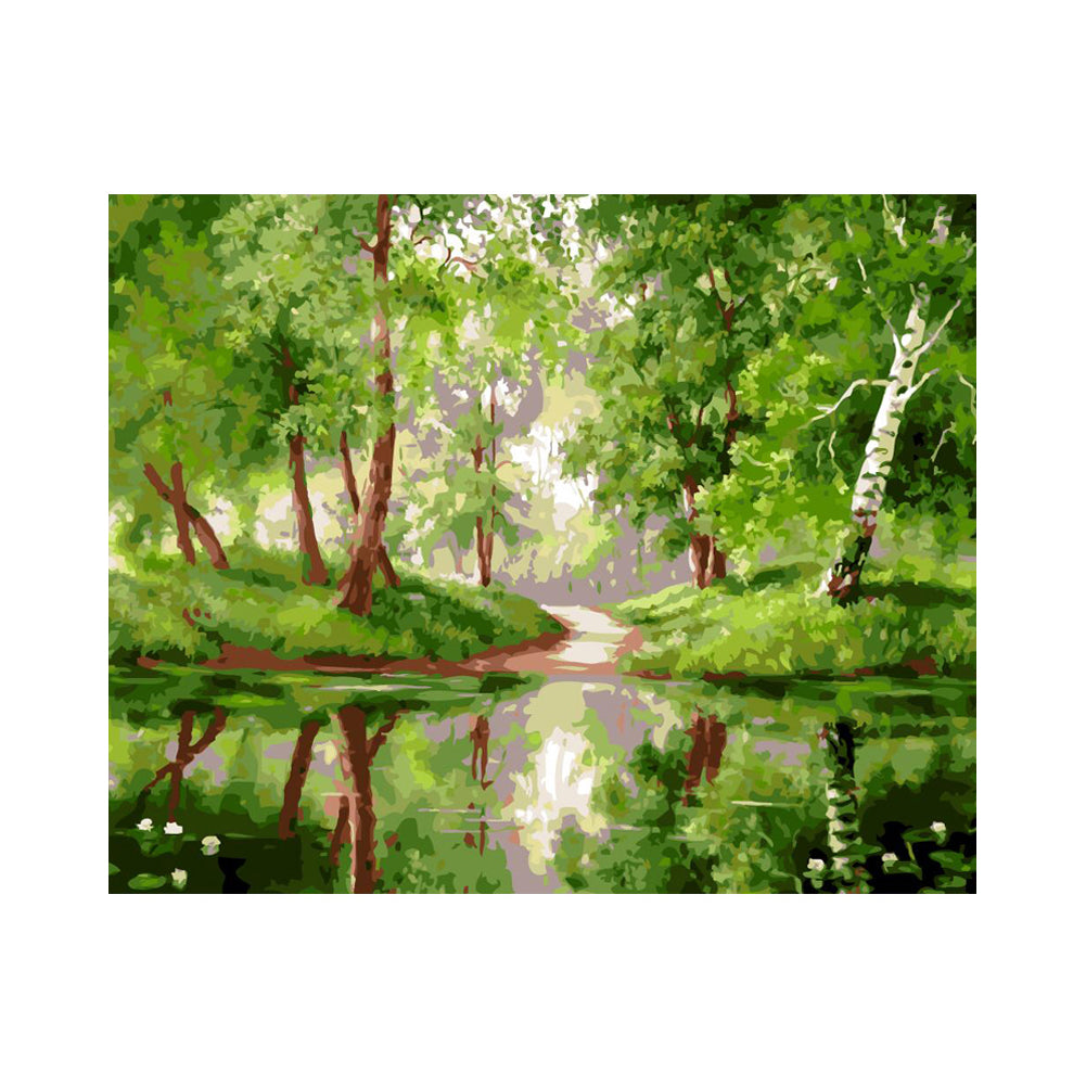 Emerald Forest Reflections - 40x50 cm paint by numbers kit