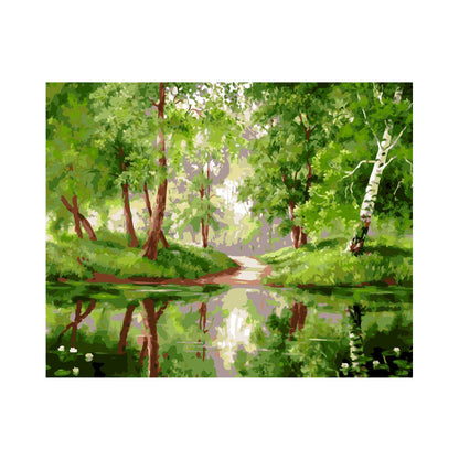 Emerald Forest Reflections - 40x50 cm paint by numbers kit