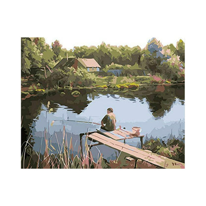 Quiet Fishing by the Lake - 40x50 cm paint by numbers kit