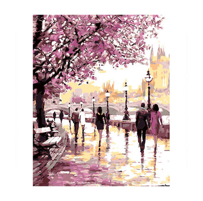 Blossom Riverside Promenade - 40x50 cm paint by numbers kit