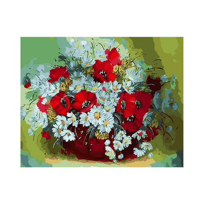Red Poppies and White Daisies - 40x50 cm paint by numbers kit