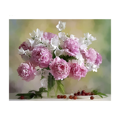 Pink Peonies and Cherries - 40x50 cm paint by numbers kit