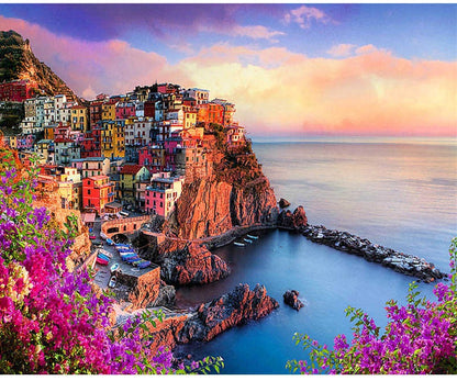 Cinque Terre Coastal Glow - 40x50 cm paint by numbers kit