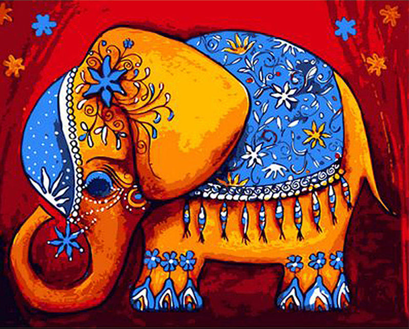 Decorative Elephant - 40x50 cm paint by numbers kit