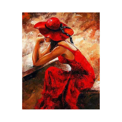 Red Hat Reflection - 40x50 cm paint by numbers kit