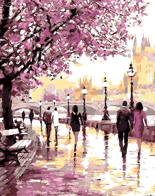 City Park Stroll paint by numbers kit