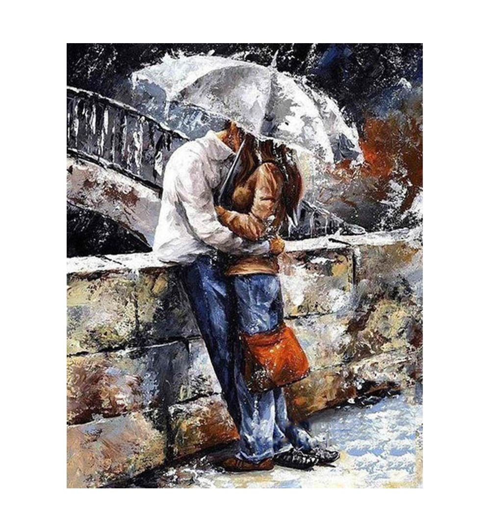 Romance Under the Umbrella - 40x50 cm paint by numbers kit