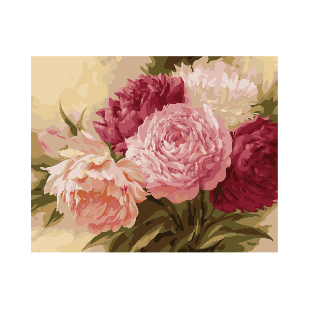 Soft Pink Peony Blooms - 40x50 cm paint by numbers kit