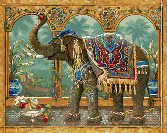 Ornate Palace Elephant - 40x50 cm paint by numbers kit