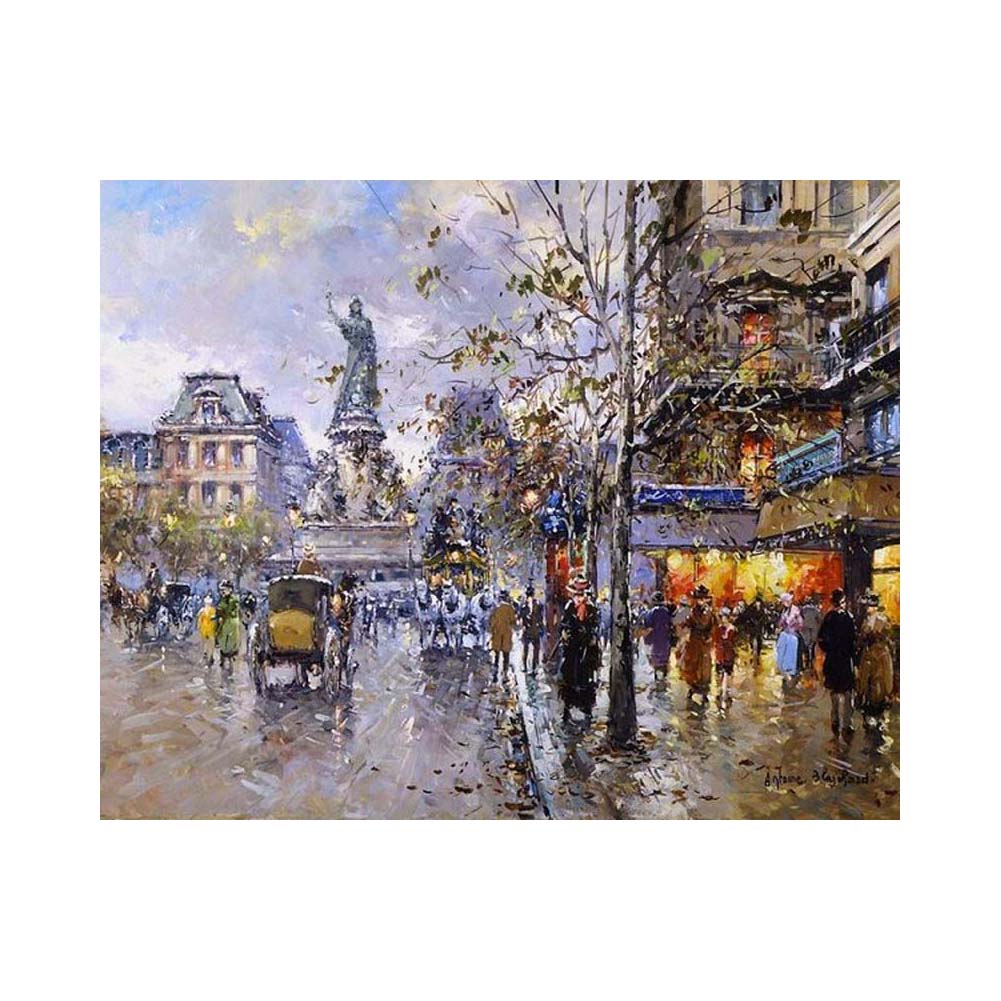 Rainy Paris Boulevard - 40x50 cm paint by numbers kit