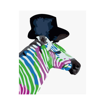 Colorful Gentleman Horse - 40x50 cm paint by numbers kit