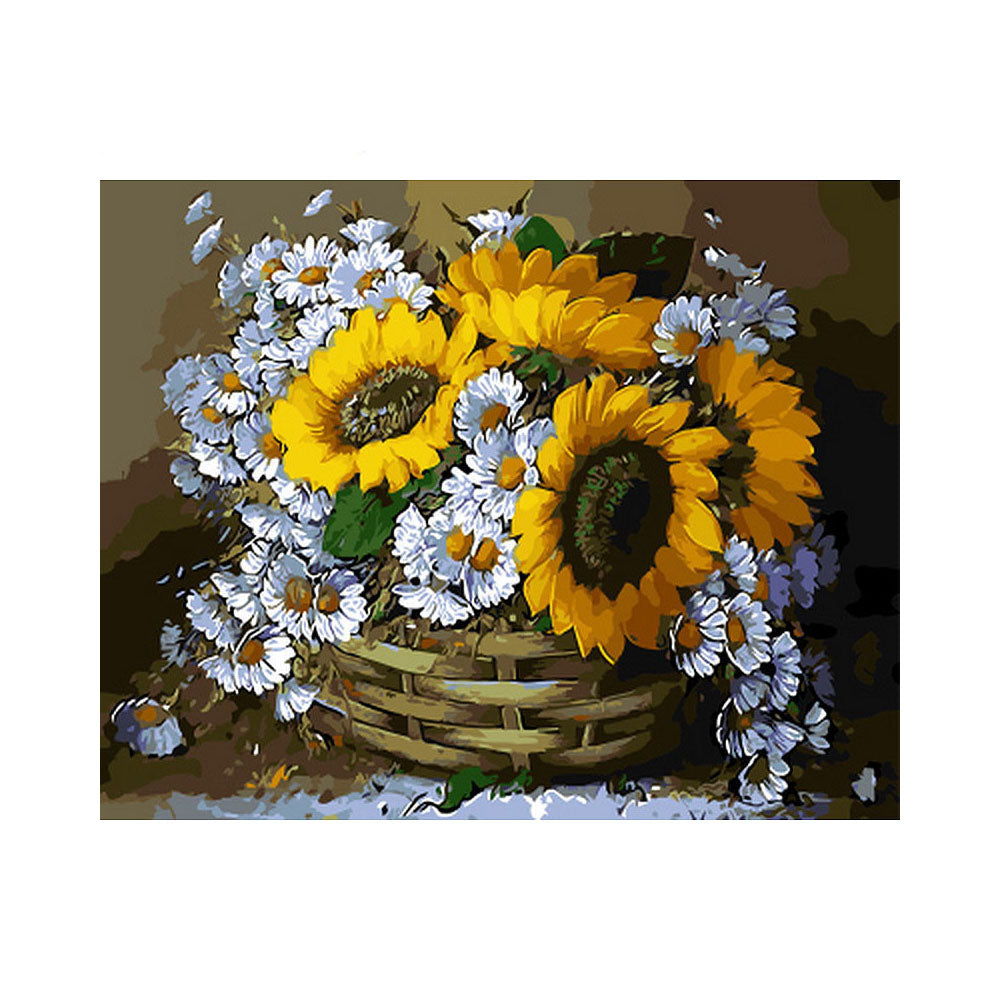 Sunflowers and White Daisies - 40x50 cm paint by numbers kit